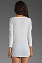 view 2 of 3 Relaxed Deep V Top in White