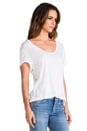 view 3 of 5 Cotton Cashmere V Neck in White