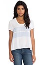 view 1 of 4 Relaxed Stripe Tee in White & Open Sky