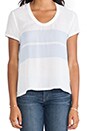 view 4 of 4 Relaxed Stripe Tee in White & Open Sky
