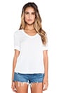 view 1 of 4 V Neck Chiffon Tee in White