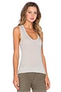 view 2 of 3 Narrow Scoop Neck Tank in Heather Grey