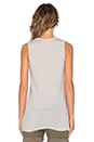 view 3 of 3 Narrow Scoop Neck Tank in Heather Grey