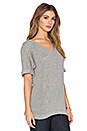 view 2 of 3 Knit Mesh Top in Heather Grey