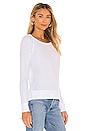 view 2 of 4 Classic Long Sleeve Raglan Sweatshirt in White