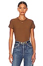 view 1 of 4 T-SHIRT SLUB CREW NECK in Acorn
