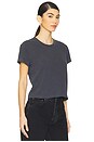 view 2 of 4 Shrunken Short Sleeve Tee in Blue Noir Pigment