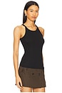 view 2 of 4 Ribbed Cami Tank Top in Black