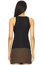 view 3 of 4 Ribbed Cami Tank Top in Black