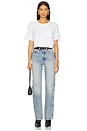 view 4 of 4 Cropped Relaxed Fit Pocket Tee in White
