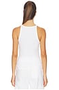 view 3 of 4 Ribbed Cami Tank in White