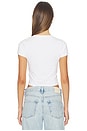 view 3 of 4 V Neck Cropped Tee in White