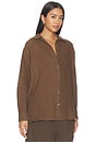 view 3 of 5 Lightweight Canvas Linen Shirt in Cocoa