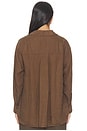 view 4 of 5 Lightweight Canvas Linen Shirt in Cocoa