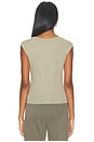 view 3 of 4 Cotton Cashmere Blend Boatneck Top in Overcast