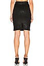 view 3 of 3 Slip-On Pencil Skirt in Black Glossed