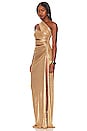 view 3 of 6 Cassia Dress in Metallic Gold