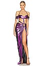 view 1 of 4 Selene Dress in Metallic Eggplant