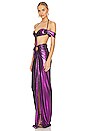 view 3 of 4 Selene Dress in Metallic Eggplant