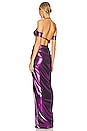 view 4 of 4 Selene Dress in Metallic Eggplant