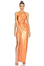 view 1 of 4 Mahala Dress in Metallic Orange