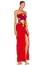view 2 of 3 Femi Gown in Magenta & Red