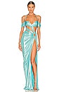 view 1 of 3 Selene Gown in Metallic Baby Blue