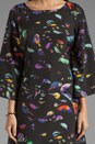 view 5 of 6 Mary Bird Print Dress in Black