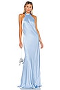 view 1 of 3 ВЕЧЕРНЕЕ ПЛАТЬЕ С ВЫСОКИМ ВОРОТОМ BRISCO in Powder Blue