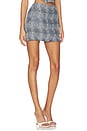 view 2 of 6 Adrienne Mini Skirt in Blue & Beige