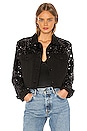 view 1 of 5 Cropped Cyra Jacket in Black Sequins