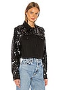 view 2 of 5 Cropped Cyra Jacket in Black Sequins