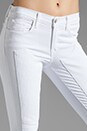 view 4 of 7 Jean Roz Skinny à coutures taille moyenne in Blanc