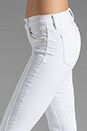 view 5 of 7 Jean Roz Skinny à coutures taille moyenne in Blanc