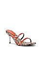 view 2 of 5 SANDALIA ELEKTRA in Beige Snake & Orange Patent