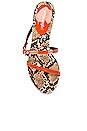 view 4 of 5 SANDALIA ELEKTRA in Beige Snake & Orange Patent