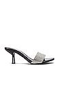 view 1 of 5 Glitzed Mule in Black Patent & Silver