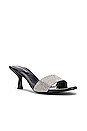 view 2 of 5 Glitzed Mule in Black Patent & Silver