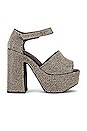 view 1 of 5 Candice Platform Heel in Grey Satin Pewter