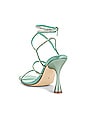 view 3 of 5 Glamorous Sandal in Turquoise Satin Silver