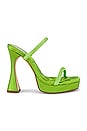 view 1 of 5 Movie Platform Mule in Green Satin Green