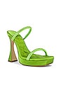 view 2 of 5 Movie Platform Mule in Green Satin Green