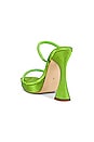 view 3 of 5 Movie Platform Mule in Green Satin Green