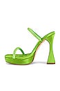 view 5 of 5 Movie Platform Mule in Green Satin Green