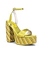view 2 of 5 Discoteque Platform Heel in Lime Satin Pastel Multi