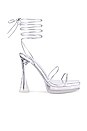 view 1 of 5 Madonna Platform Heel in Silver-Clear