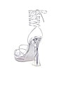 view 3 of 5 Madonna Platform Heel in Silver-Clear