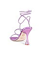 view 3 of 5 Glamorous Sandal in Lilac Satin