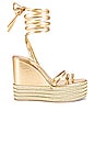 view 1 of 5 Layered Wedge Sandal in Gold