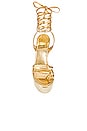 view 4 of 5 Layered Wedge Sandal in Gold